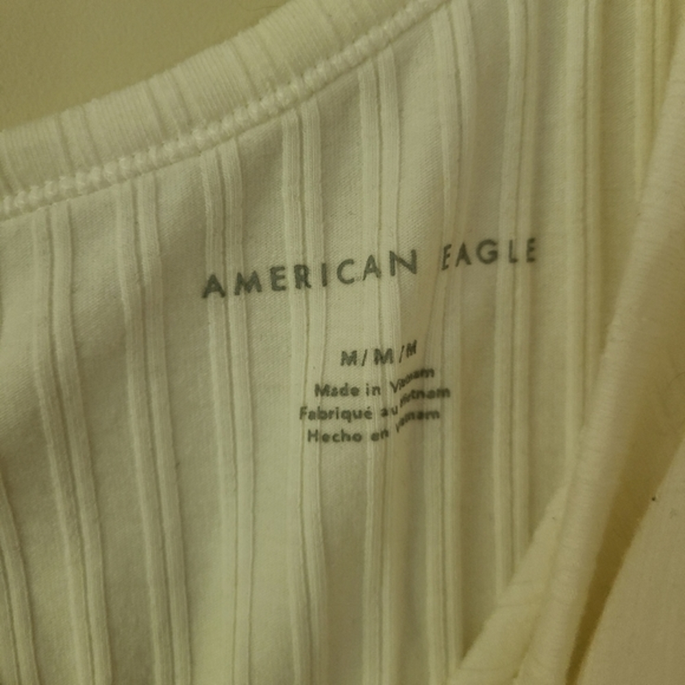 American Eagle One Shoulder White Top - Picture 4 of 4